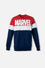 BUZO DE MARVEL ROJO, AZUL Y BLANCO CERRADO PARA HOMBRE