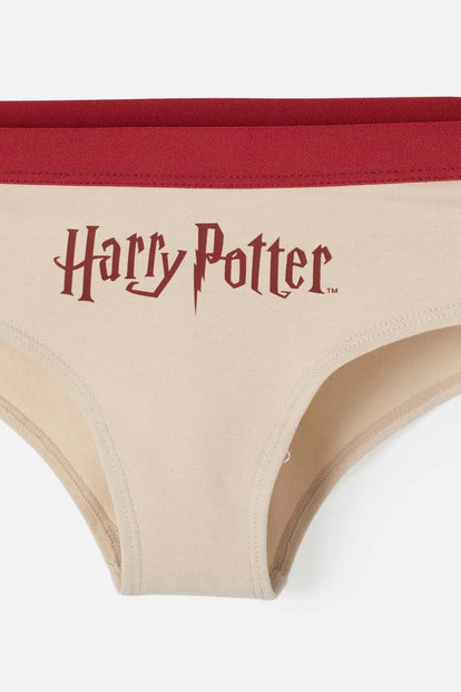 PACK X2 PANTIES DE HARRY POTTER VINOTINTO Y CAQUI PARA MUJER