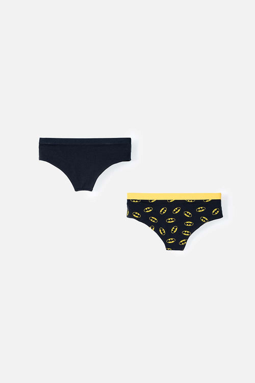 Card slide image - PACK X2 PANTIES DE BATMAN NEGRO Y AMARILLO PARA MUJER