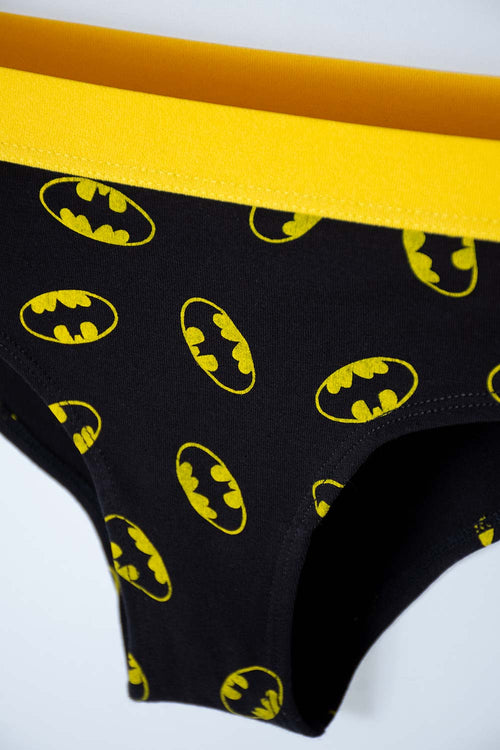 Card slide image - PACK X2 PANTIES DE BATMAN NEGRO Y AMARILLO PARA MUJER