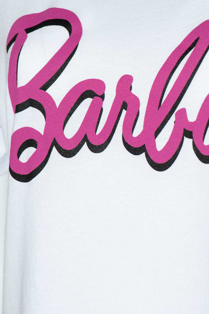  PIJAMA DE BARBIE BLANCA Y NEGRA DE PANTALÓN LARGO PARA MUJER
