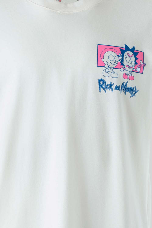 Card slide image -  CAMISETA DE RICK Y MORTY MARFIL MANGA CORTA PARA HOMBRE