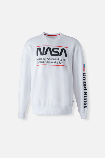  BUZO DE LA NASA BLANCO CERRADO PARA HOMBRE