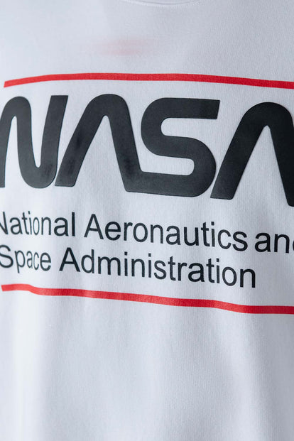  BUZO DE LA NASA BLANCO CERRADO PARA HOMBRE