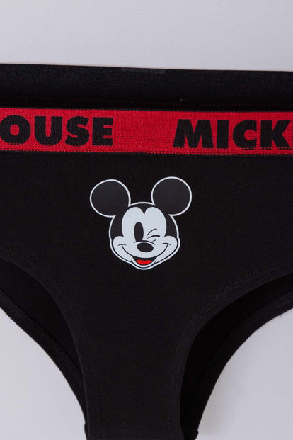  PACK X2 PANTIES DE MINNIE MOUSE NEGRO Y MARFIL PARA MUJER