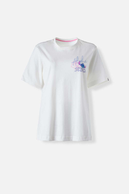 Card slide image -  CAMISETA DE STITCH MARFIL REGULAR FIT PARA MUJER