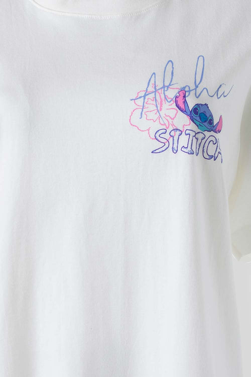 Card slide image -  CAMISETA DE STITCH MARFIL REGULAR FIT PARA MUJER