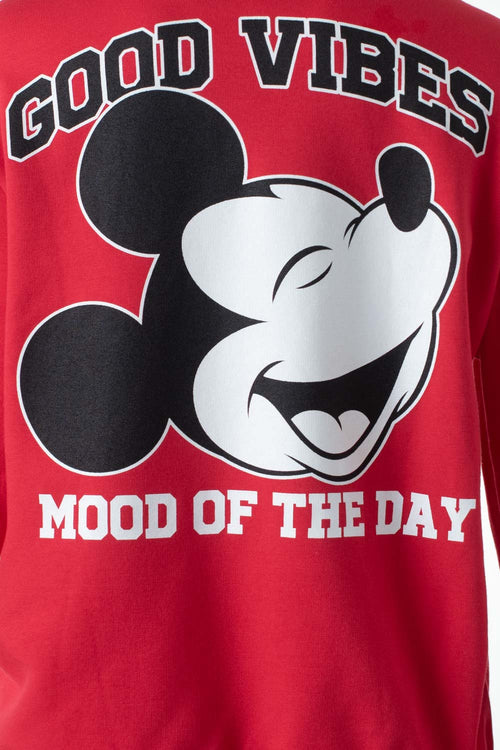 Card slide image -  BUZO DE MICKEY MOUSE CERRADO ROJO PARA MUJER