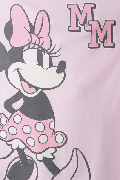  PIJAMA DE MINNIE MOUSE TIPO BATOLA MANGA CORTA ROSADA PARA MUJER