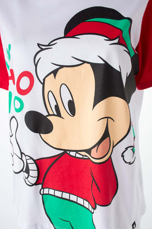 Card slide image -  PIJAMA DE MICKEY MOUSE BLANCA, ROJA Y VERDE DE PANTALÓN LARGO PARA MUJER