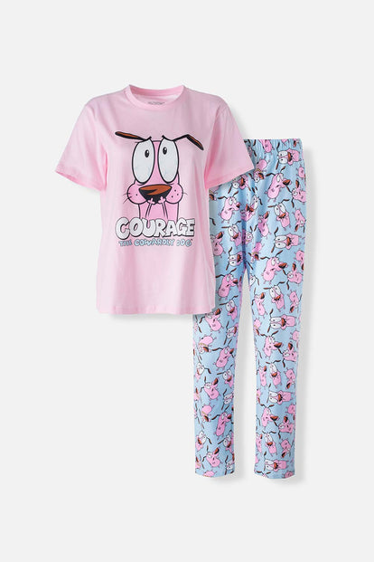  PIJAMA DE CORAJE DE PANTALÓN LARGO MULTICOLOR PARA MUJER
