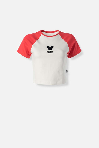  CAMISETA DE MICKEY MOUSE CROP TOP PARA MUJER