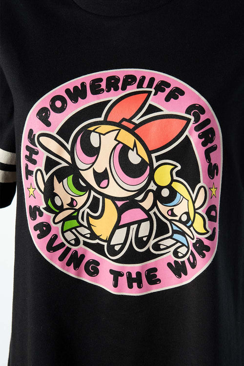 Card slide image -  PIJAMA DE LAS CHICAS SUPERPODEROSAS NEGRA TIPO BATOLA PARA MUJER