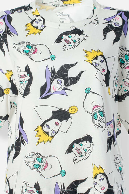  PIJAMA VILLANAS DISNEY MARFIL DE SHORT PARA MUJER