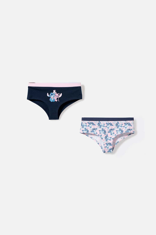 Card slide image -  PACK X2 PANTIES DE STITCH NEGRO Y ROSADO PARA MUJER
