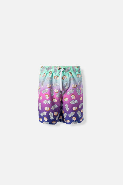  PANTALONETA DE BAÑO DE RICK Y MORTY MULTICOLOR PARA HOMBRE