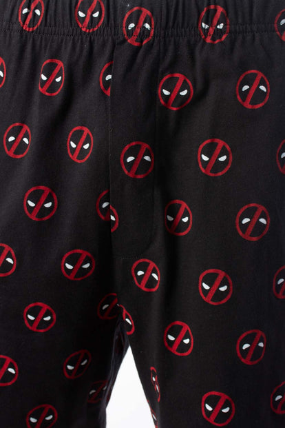  PIJAMA DE DEADPOOL PANTALÓN CORTO BLANCO Y NEGRO PARA HOMBRE