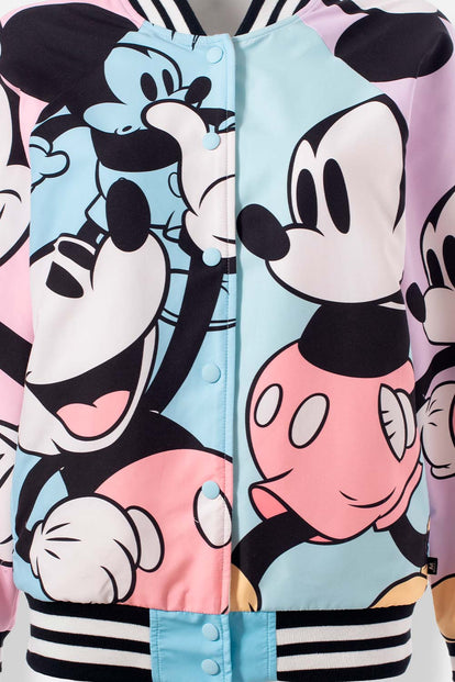  CHAQUETA DE MICKEY MOUSE MULTICOLOR ABIERTA PARA MUJER