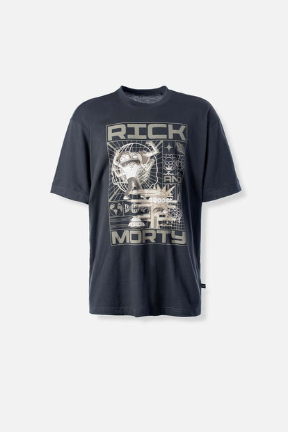  CAMISETA DE RICK & MORTY OVERSIZED FIT  PARA HOMBRE