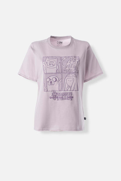  CAMISETA DE ADVENTURE TIME REGULAR FIT PARA MUJER