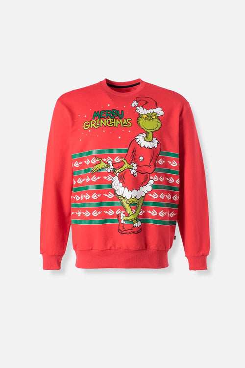 Card slide image -  BUZO DE GRINCH CERRADO ROJO PARA ADULTO UNISEX