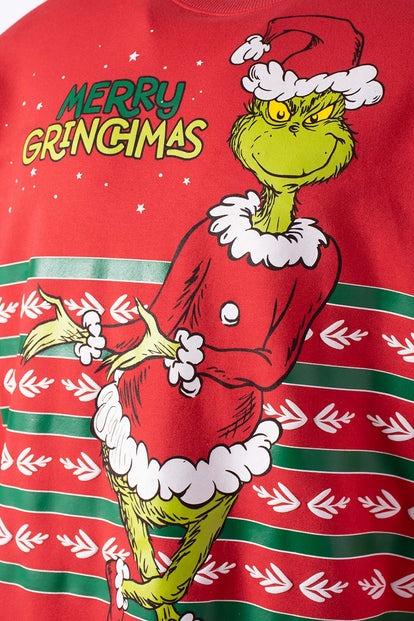 BUZO DE GRINCH CERRADO ROJO PARA ADULTO UNISEX