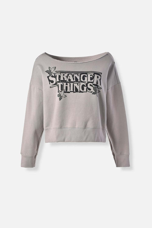Card slide image -  BUZO DE STRANGER THINGS CERRADO GRIS PARA MUJER