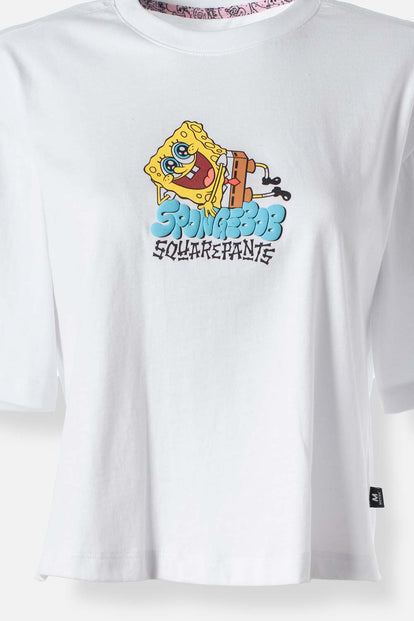  CAMISETA DE BOB ESPONJA BOXY FIT PARA MUJER