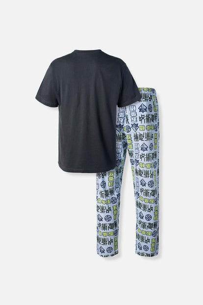  PIJAMA DE JUJUTSU KAISEN DE PANTALON LARGO PARA HOMBRE