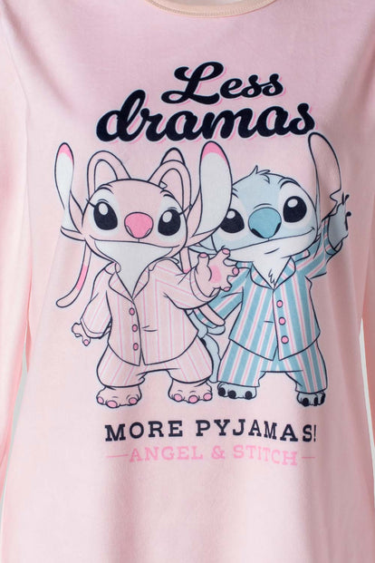  PIJAMA DE LILO Y STITCH DE PANTALON LARGO PARA MUJER