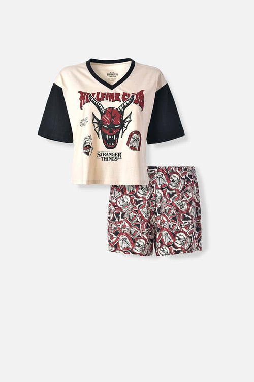 Card slide image -  PIJAMA DE STRANGER THINGS PANTALÓN CORTO PARA MUJER