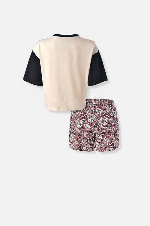 Card slide image -  PIJAMA DE STRANGER THINGS PANTALÓN CORTO PARA MUJER