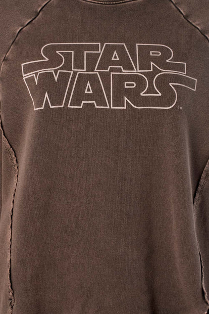  BUZO DE STAR WARS CERRADO CAFE PARA MUJER