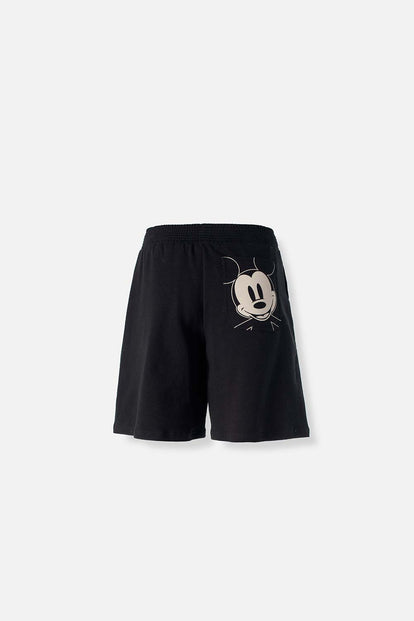  SHORT DE MICKEY MOUSE CON CINTURA ELÁSTICA PARA MUJER