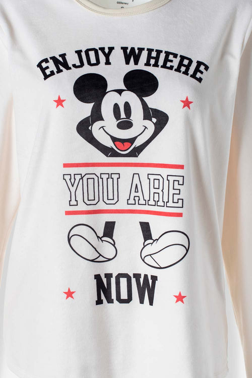 Card slide image -  PIJAMA DE MICKEY MOUSE CON PANTALON LARGO PARA MUJER