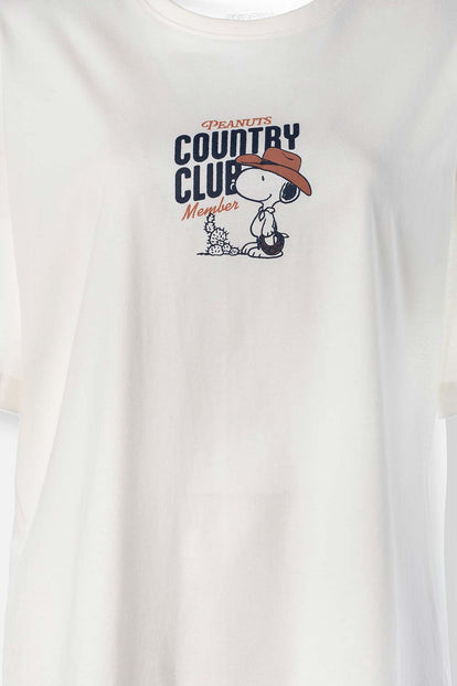  CAMISETA DE SNOOPY OVERSIZED FIT PARA MUJER