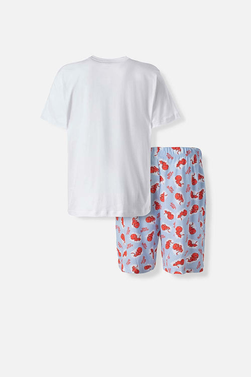 Card slide image -  PIJAMA DE HOT STUFF CON PANTALON CORTO PARA HOMBRE