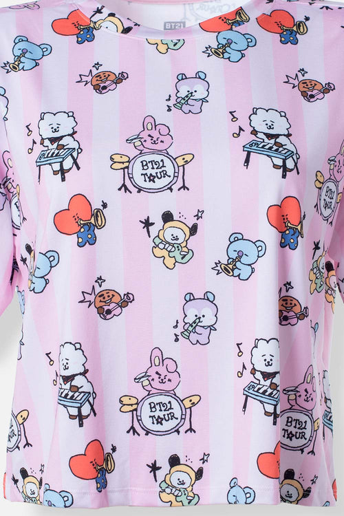 Card slide image -  PIJAMA DE BT21 CON PANTALON CORTO PARA MUJER