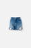 SHORT DE MOVIES EN DENIM TONO MEDIO CON ROTOS PARA MUJER