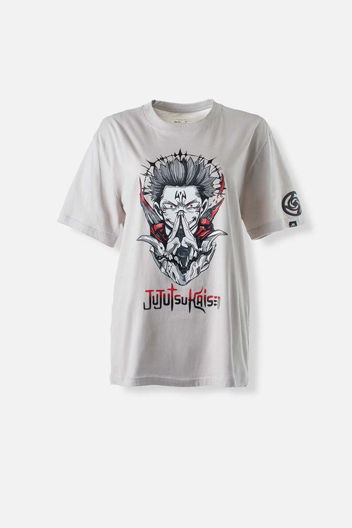 Card slide image -  CAMISETA DE JUJUTSU KAISEN GRIS MANGA CORTA GÉNERO NEUTRO