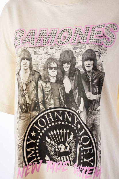  CAMISETA DE RAMONES REGULAR FIT PARA MUJER