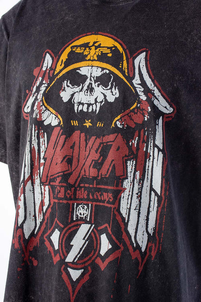  CAMISETA DE SLAYER REGULAR FIT PARA HOMBRE