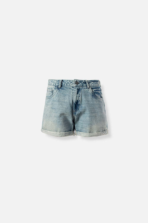 Card slide image -  SHORT DE MOVIES EN DENIM PARA MUJER