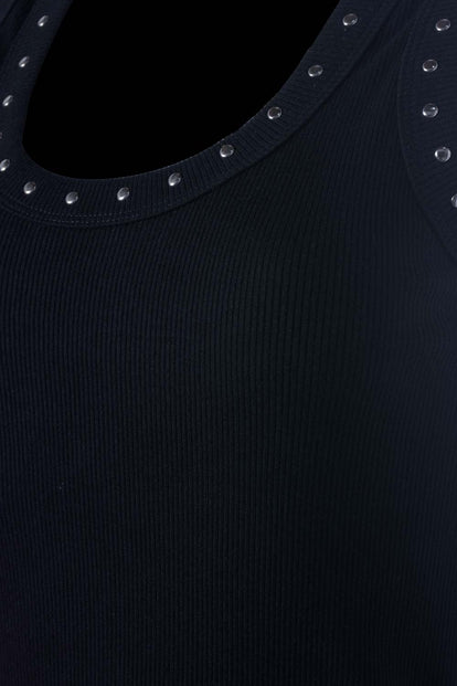  CAMISETA DE MOVIES NEGRA SLIM FIT PARA MUJER